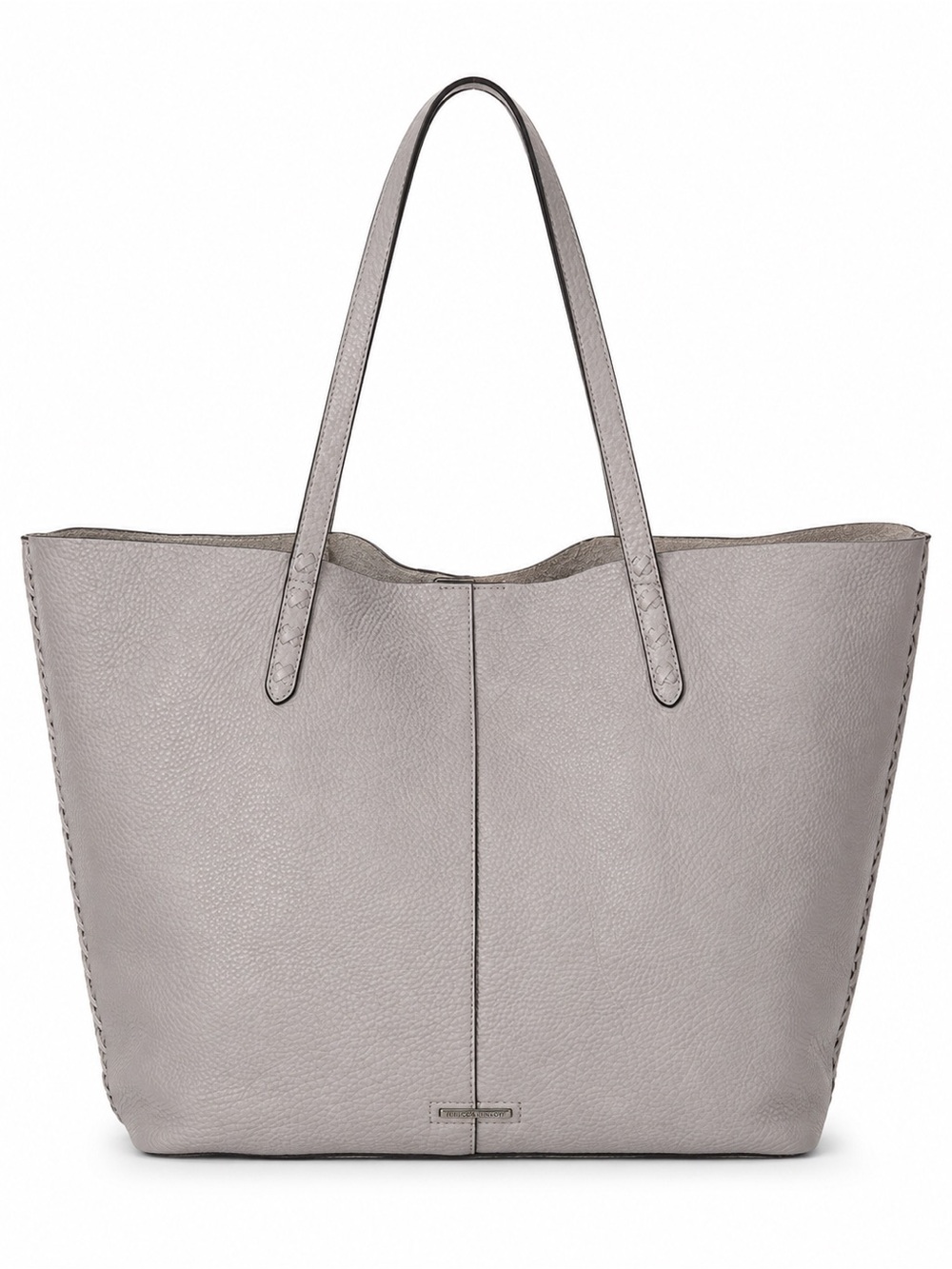 Rebecca Minkoff Gray Unlined Whipstitch Leather Tote